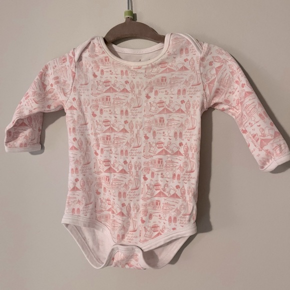 Joy Street | Pink | Boston Print Onesie | Size 3-6 Month 🎀 - Picture 1 of 4